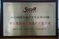 A4、2013中國房地產(chǎn)開發(fā)企業(yè)500強